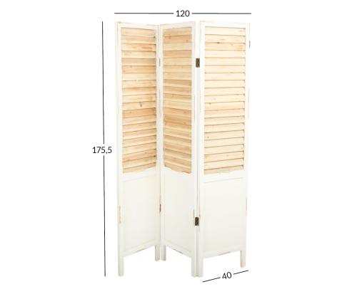 Vahesein BIANCA 120x2.5xH175.5cm, antiikvalge