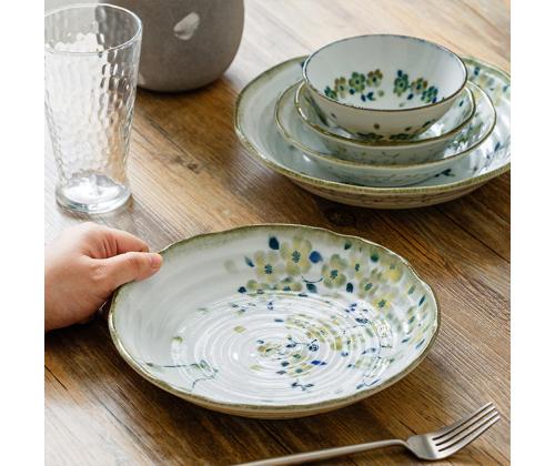 Taldrik HIDAMARI D24,5xH3cm kass ja kirsiõied