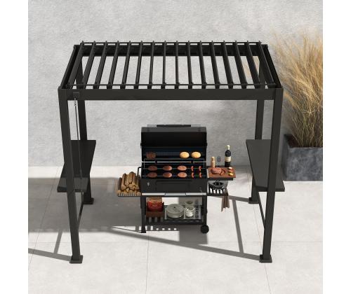 Varikatus MIRADOR BBQ 2,55x1,5m, tumehall