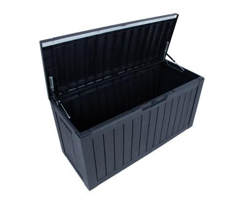 Säilituskast BOMM 117,5x47,5xH59cm/300L, must plastik