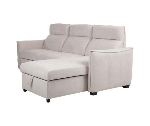 Nurgadiivanvoodi SCALA 244x155/88xH102cm, helehall
