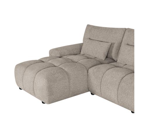 Nurgadiivan BARBARA VN 300x163/100xH89cm, helepruun