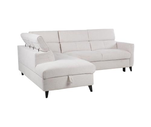 Nurgadiivanvoodi SAMANTHA VN 255x205/95xH82/99cm, valge