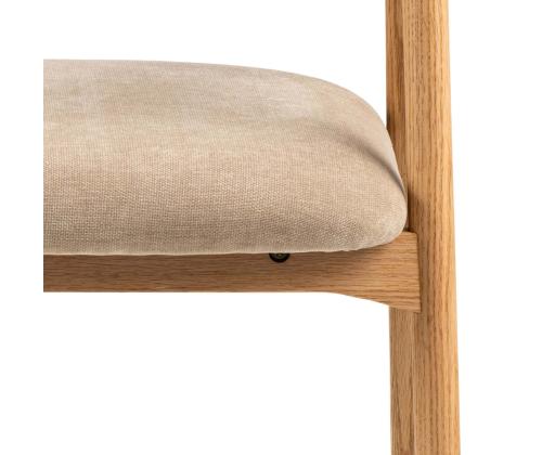 Tool ADDI käetugedega, beež, 56x54xH75,5cm, kangas, õlitatud raam