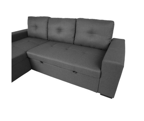 Nurgadiivanvoodi CARITA 240x90/160xH94cm, tumehall