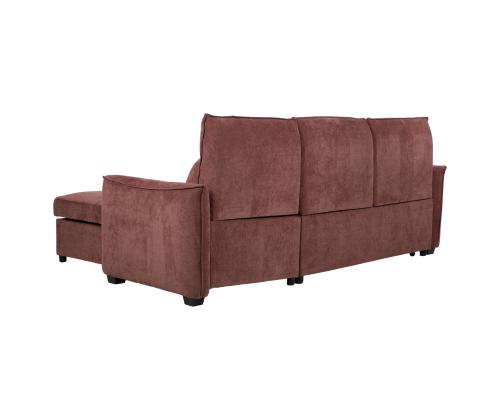 Nurgadiivanvoodi SCALA 244x155/88xH102cm, tumeroosa