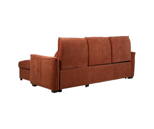 Nurgadiivanvoodi SCALA 244x155/88xH102cm, roostepruun