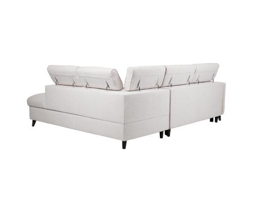 Nurgadiivanvoodi SAMANTHA PN 255x95/205xH82/99cm, valge