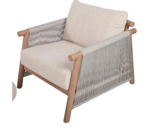 Aiamööblikomplekt DIANA diivan, 2 tugitooli ja 2 lauda, beež