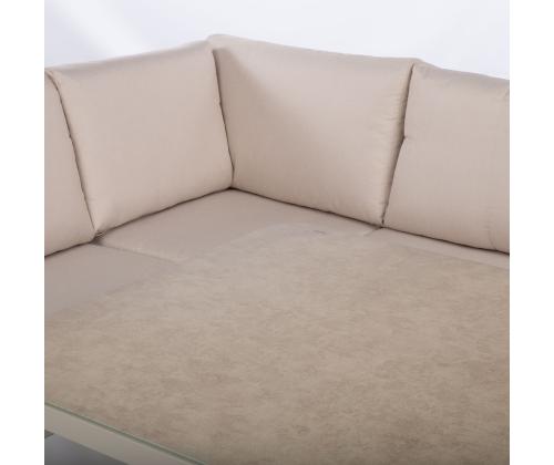 Aiamööblikomplekt UPLAND laud ja nurgadiivan, beež