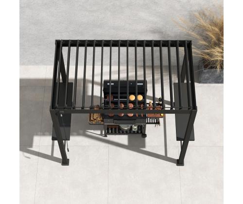 Varikatus MIRADOR BBQ 2,55x1,5m, tumehall