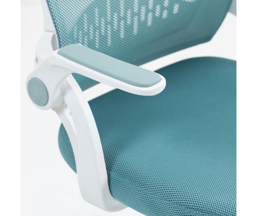 Laste töötool EMMY jalatoega 59x57xH87-99cm, türkiissinine