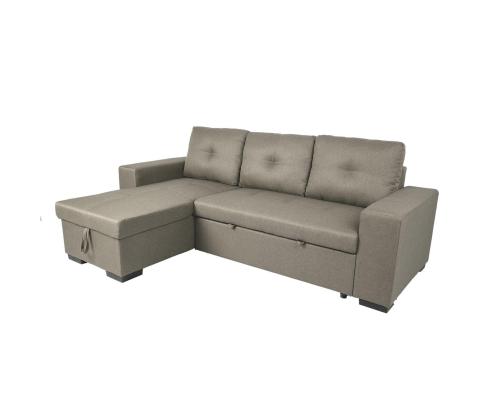 Nurgadiivanvoodi CARITA 240x90/160xH94cm, beež