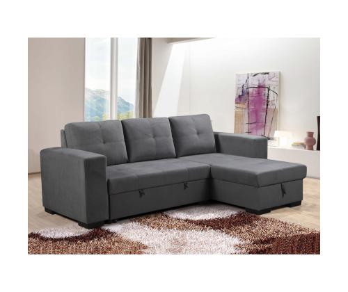 Nurgadiivanvoodi CARITA 240x90/160xH94cm, tumehall