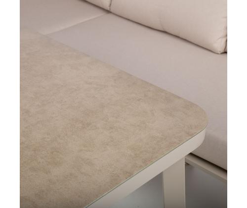 Aiamööblikomplekt UPLAND laud ja nurgadiivan, beež