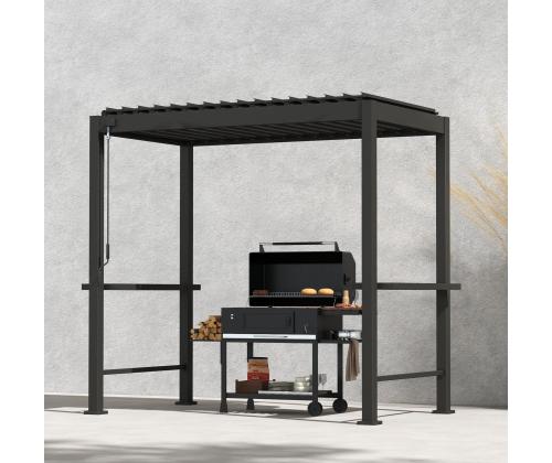 Varikatus MIRADOR BBQ 2,55x1,5m, tumehall