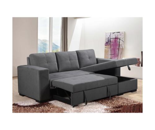 Nurgadiivanvoodi CARITA 240x90/160xH94cm, tumehall