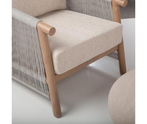 Aiamööblikomplekt DIANA diivan, 2 tugitooli ja 2 lauda, beež