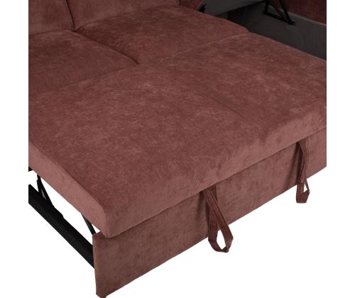Nurgadiivanvoodi SCALA 244x155/88xH102cm, tumeroosa