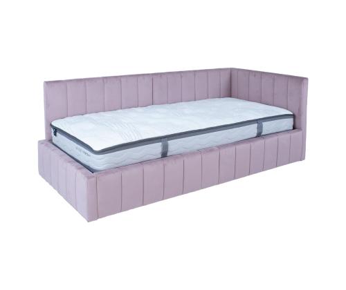 Voodi JASPER 90x200cm, madratsiga HARMONY DUO, roosa