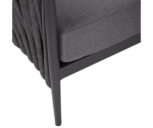 Aiamööblikomplekt BRISTOL laud, diivan ja 2 tooli, hall