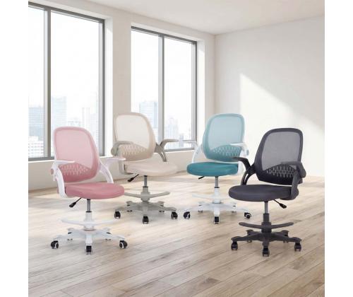 Laste töötool EMMY jalatoega 59x57xH87-99cm, roosa