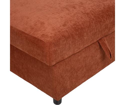 Nurgadiivanvoodi SCALA 244x155/88xH102cm, roostepruun