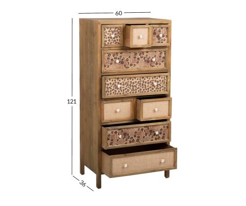 Kummut ZARA 60x36xH121cm, pruun