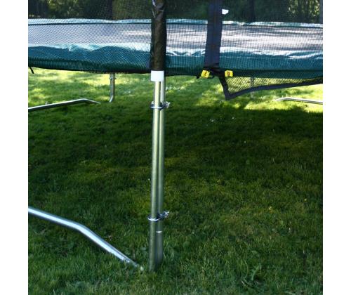 Turvavõrk D426cm batuudile, postidega, must