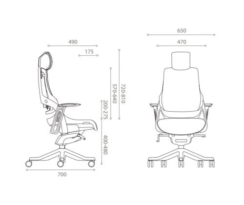 Arvutitool/kontoritool WAU 70x70xH112-129cm, hall/valge korpus