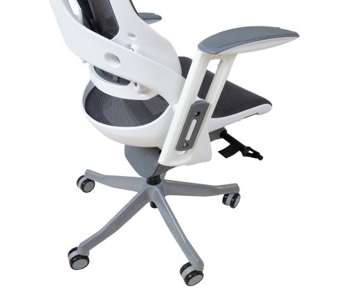 Arvutitool/kontoritool WAU 70x70xH112-129cm, hall/valge korpus