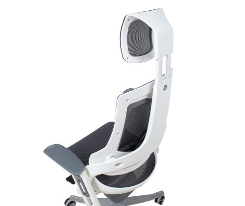 Arvutitool/kontoritool WAU 70x70xH112-129cm, hall/valge korpus