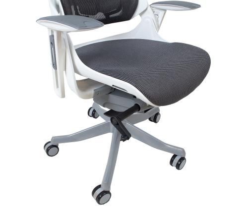 Arvutitool/kontoritool WAU 70x70xH112-129cm, hall/valge korpus