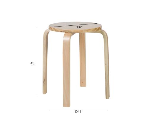 Taburet SIXTY-1 D41xH45cm, naturaalne