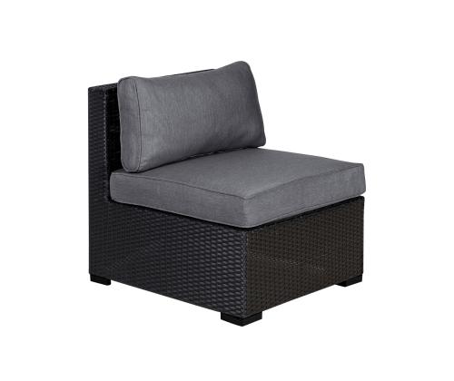 Diivani vahemoodul SEVILLA 67x76,5xH74,5cm, must, alumiinium, plastikpunutis