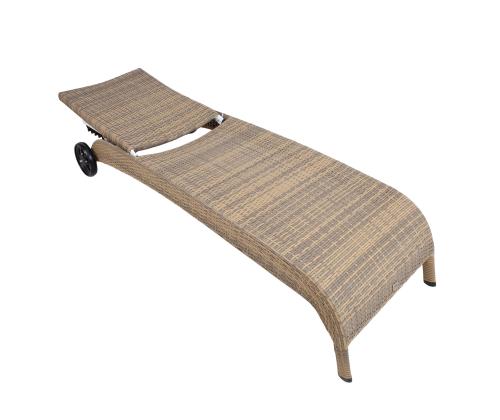 Lamamistool WICKER 73x196xH99cm, cappuccino