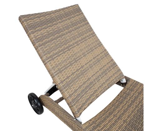 Lamamistool WICKER 73x196xH99cm, cappuccino