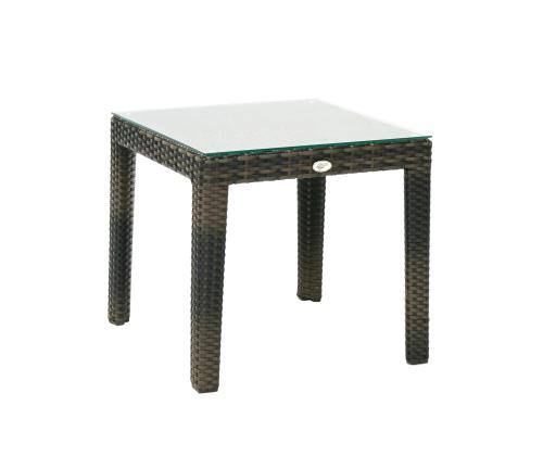 Abilaud WICKER 50x50xH45cm, tumepruun, alumiinium, plastikpunutis