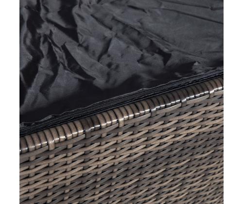 Padjakast WICKER 122x52xH62cm, tumepruun