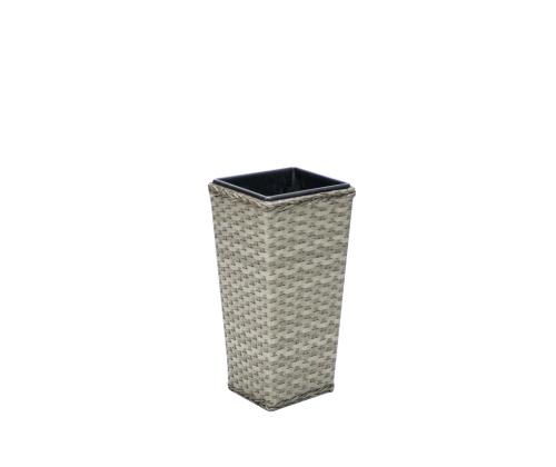 Lillepotiümbris GENEVA 26,5x26,5xH56cm, terasraam plastikpunutisega, värvus: hall