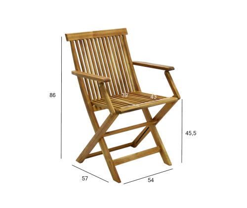Tool FINLAY 54x57xH86cm käetugedega, akaatsia