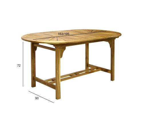 Laud FINLAY 153/195x90xH72cm, akaatsia