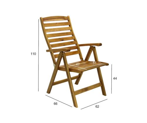 Tool FINLAY 62x66xH110cm käetugedega, akaatsia