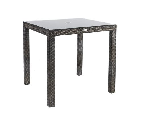 Laud WICKER 73x73xH71cm, tumepruun