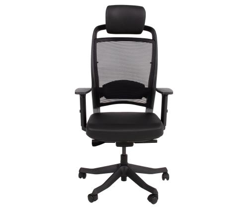 Arvutitool/kontoritool FULKRUM 70x70xH114-129cm, must nahk