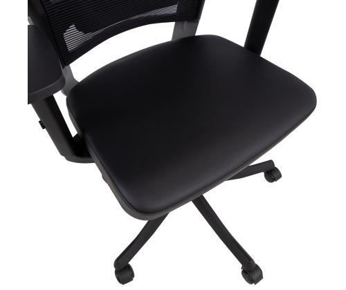 Arvutitool/kontoritool FULKRUM 70x70xH114-129cm, must nahk