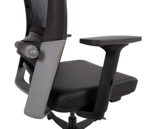 Arvutitool/kontoritool FULKRUM 70x70xH114-129cm, must nahk