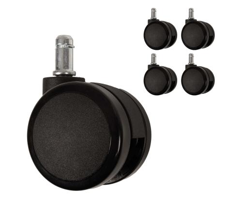 Toolirattad MIKE 5tk, 60mm, must plastik