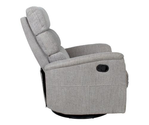 Tugitool BARCLAY manuaalne recliner, pöörlev ja kiikuv, helehall