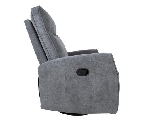 Tugitool EDDY manuaalne recliner, pöörlev ja kiikuv, hall